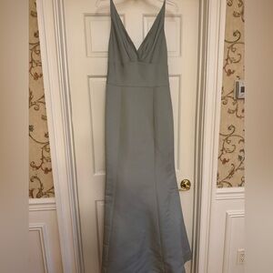 Amsale Moss Green Faille Dress